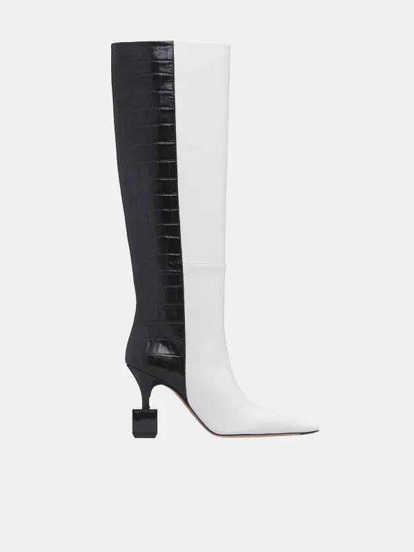 The Bisou Boots (243FO150-4301-BLACK-WHITE) sold by lorenzo