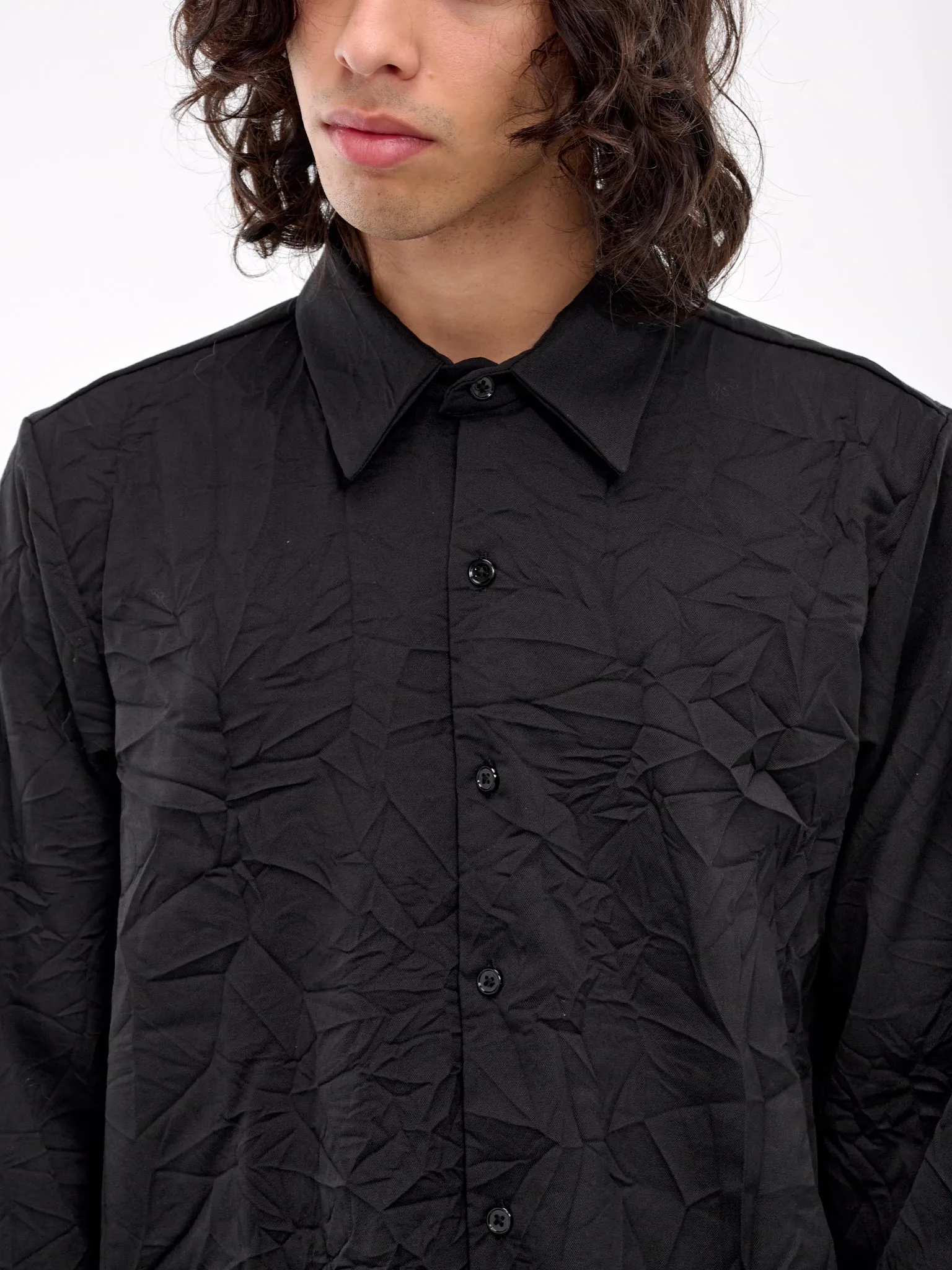 Wrinkled Shirt (04-05-01-BLACK) sold by lorenzo product image thumbnail 5