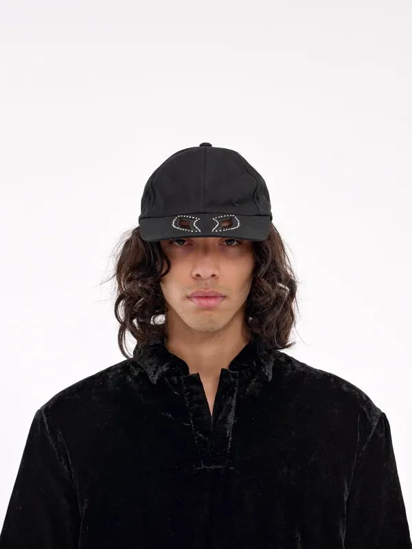 Cut-Out Paneled Cap (OJ1024-BLACK) sold by lorenzo