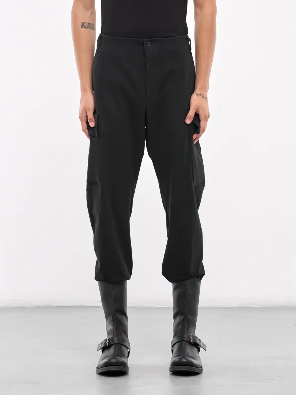 8-Pocket Cargo Pants (P380-MJP1-BLACK) made by Marques ’ Almeida