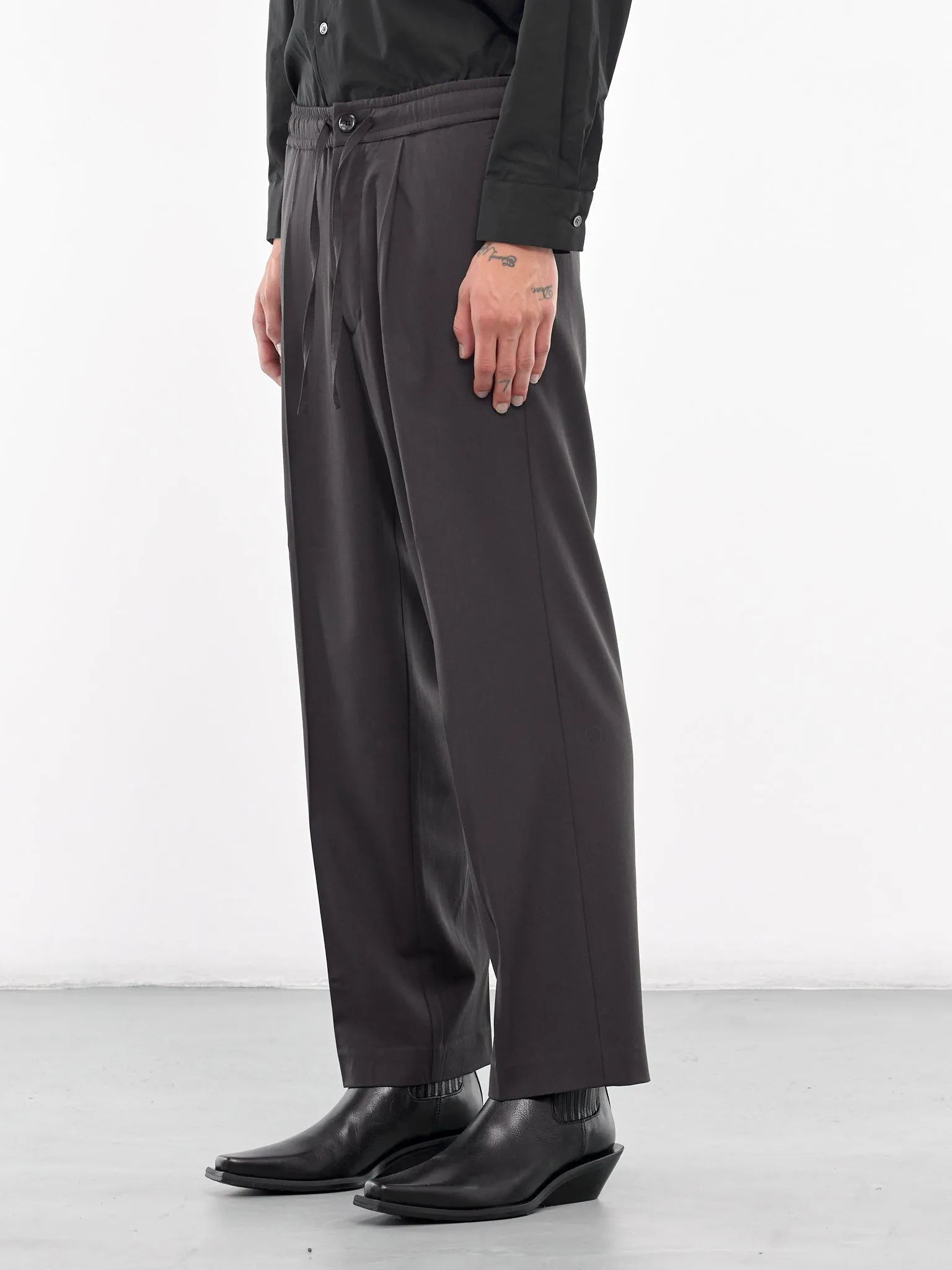 Drawstring Trousers (AP42-025-DARK-GRAY) sold by lorenzo product image thumbnail 2