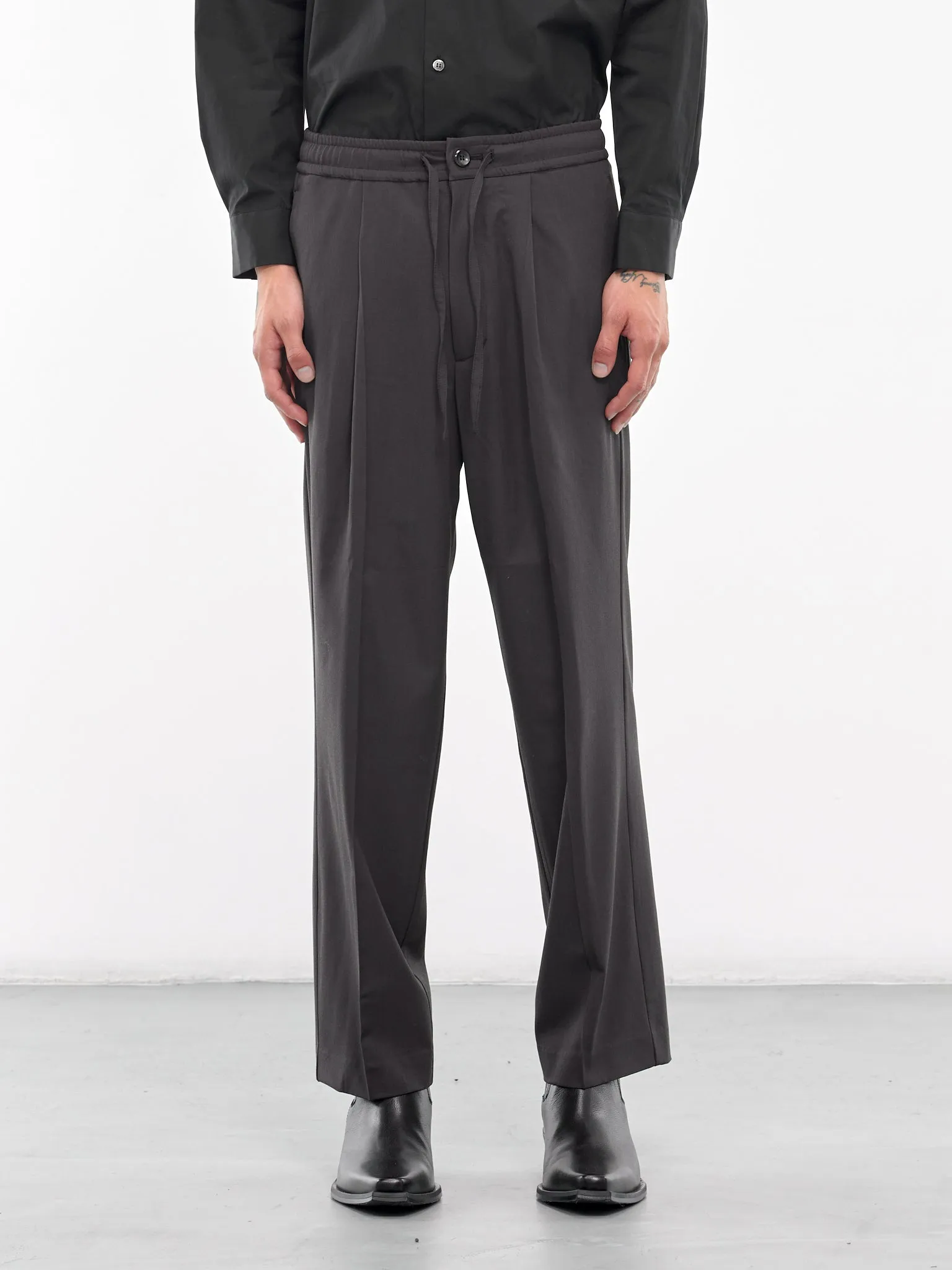 Drawstring Trousers (AP42-025-DARK-GRAY) sold by lorenzo