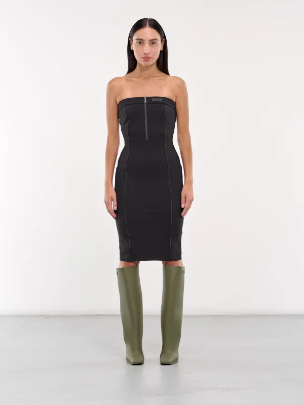 Bustier Open Back Midi Dress (COPJS95F5004-BLACK) sold by lorenzo