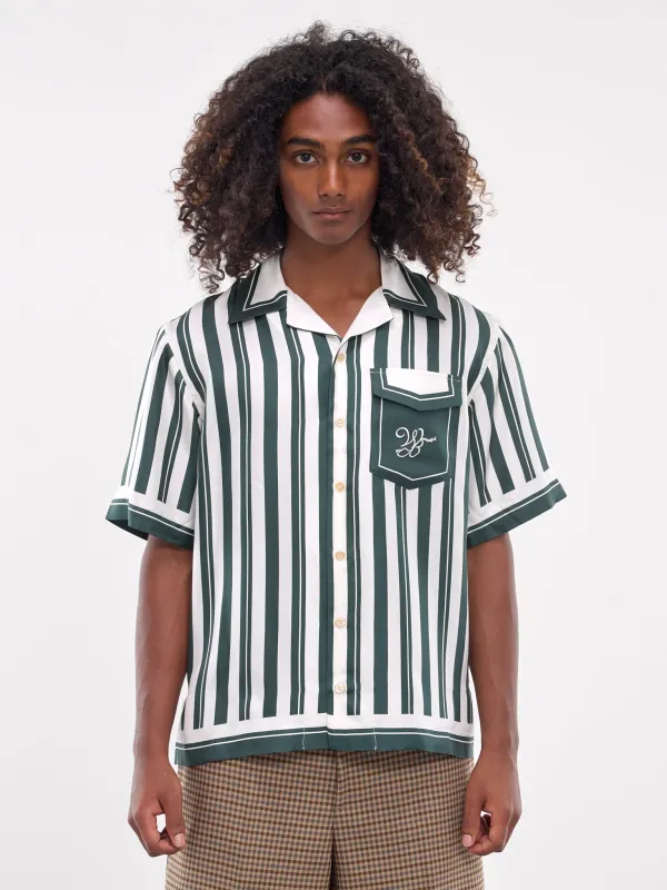 June Bowling Shirt (SH11-VI02-0970-IVORY-GREEN) sold by lorenzo