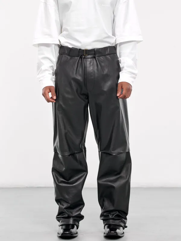 Leather Trousers (MTR09-LTP01-BLACK) sold by lorenzo