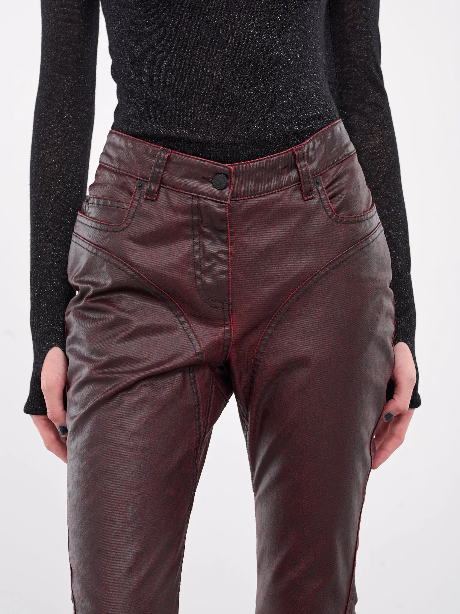 Vampire Waxed Denim Trousers (24F6PA0398286-VAMPIRE) sold by lorenzo product image thumbnail 5