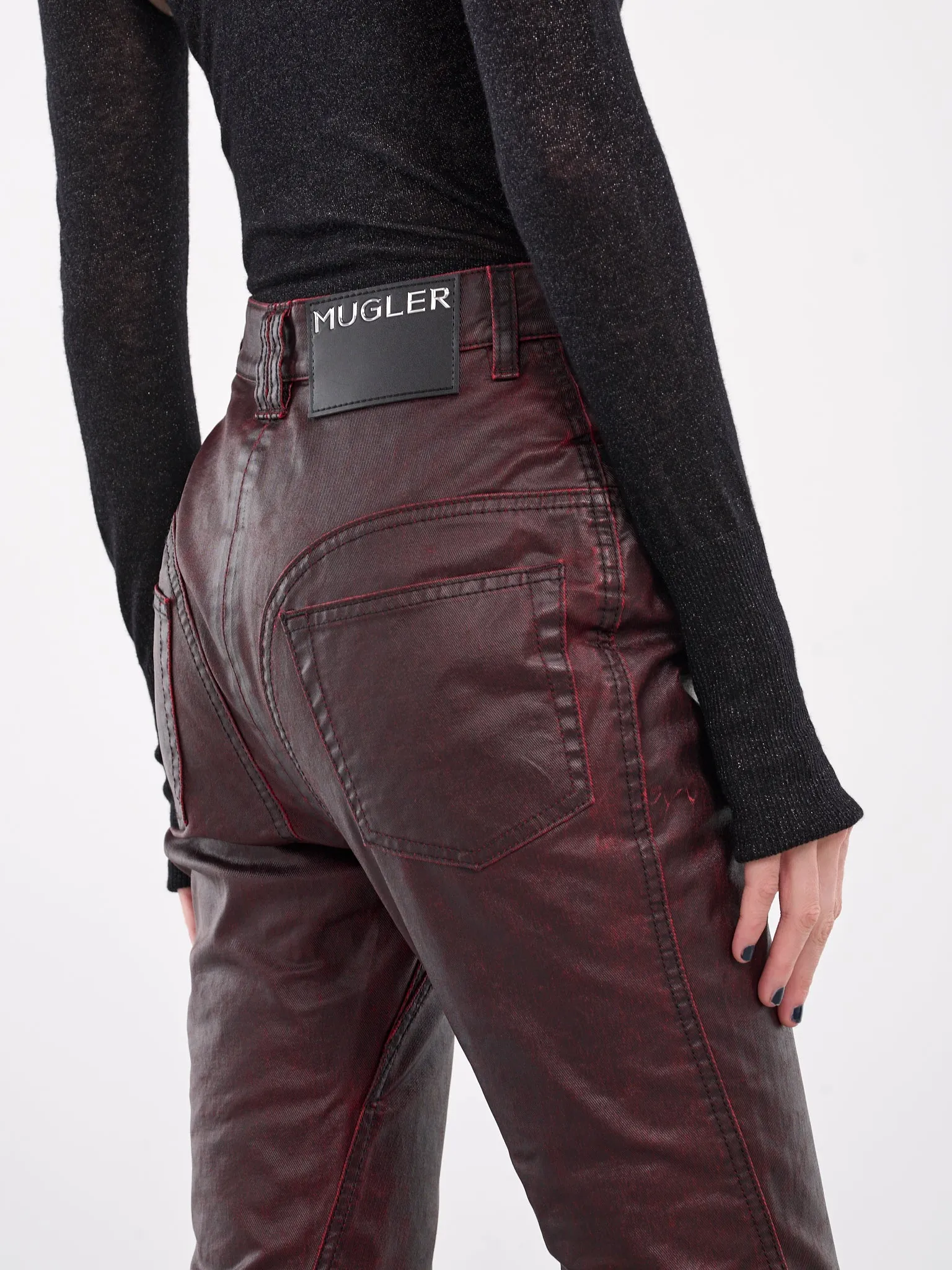 Vampire Waxed Denim Trousers (24F6PA0398286-VAMPIRE) sold by lorenzo product image thumbnail 4