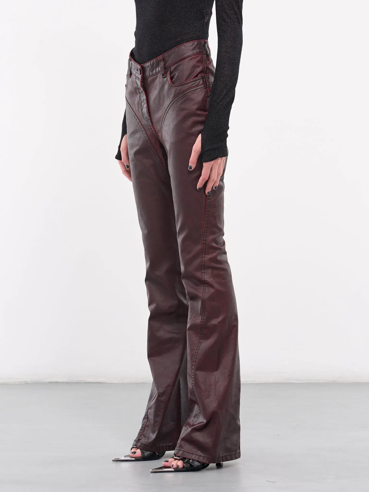 Vampire Waxed Denim Trousers (24F6PA0398286-VAMPIRE) sold by lorenzo product image thumbnail 2
