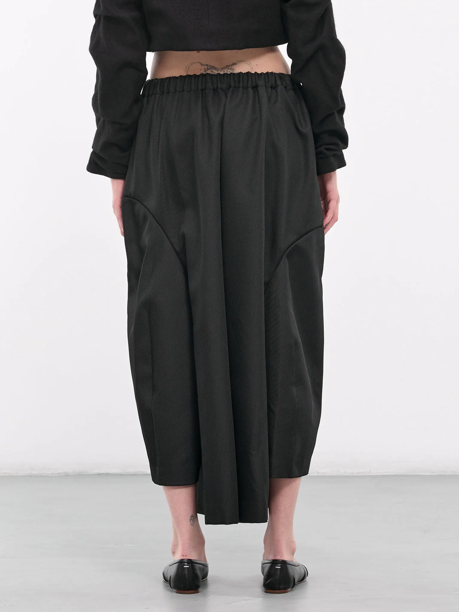 Draped Elastic Trousers (GN-P014-051-BLACK) sold by lorenzo product image thumbnail 3