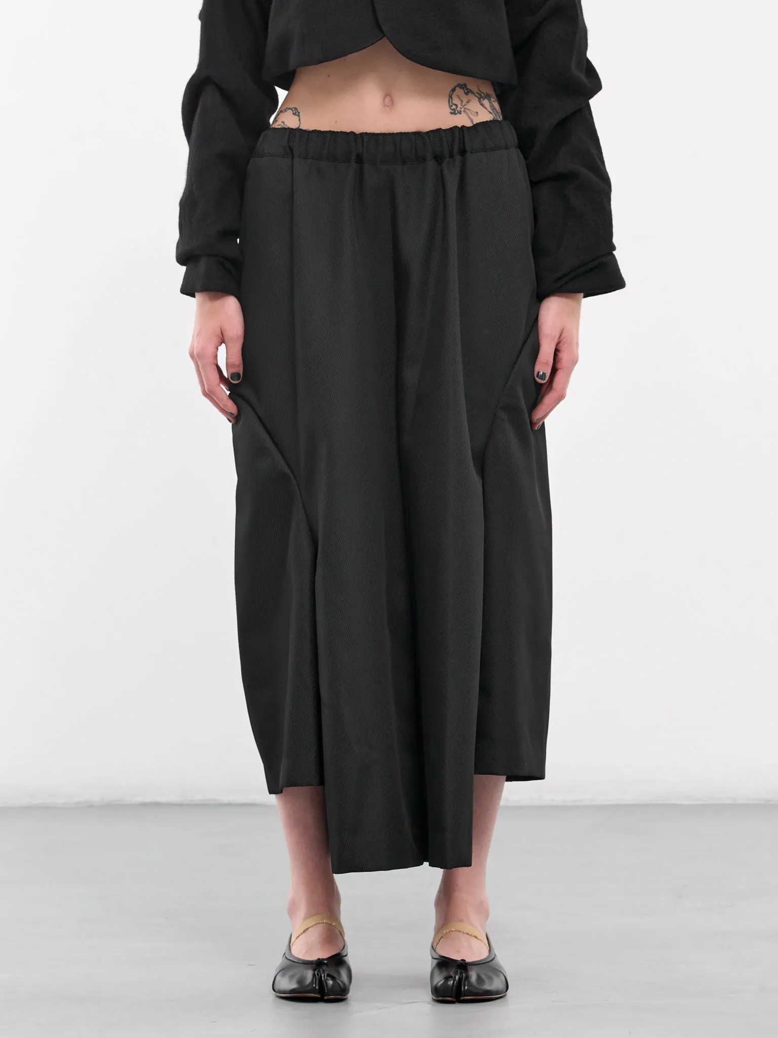Draped Elastic Trousers (GN-P014-051-BLACK) sold by lorenzo