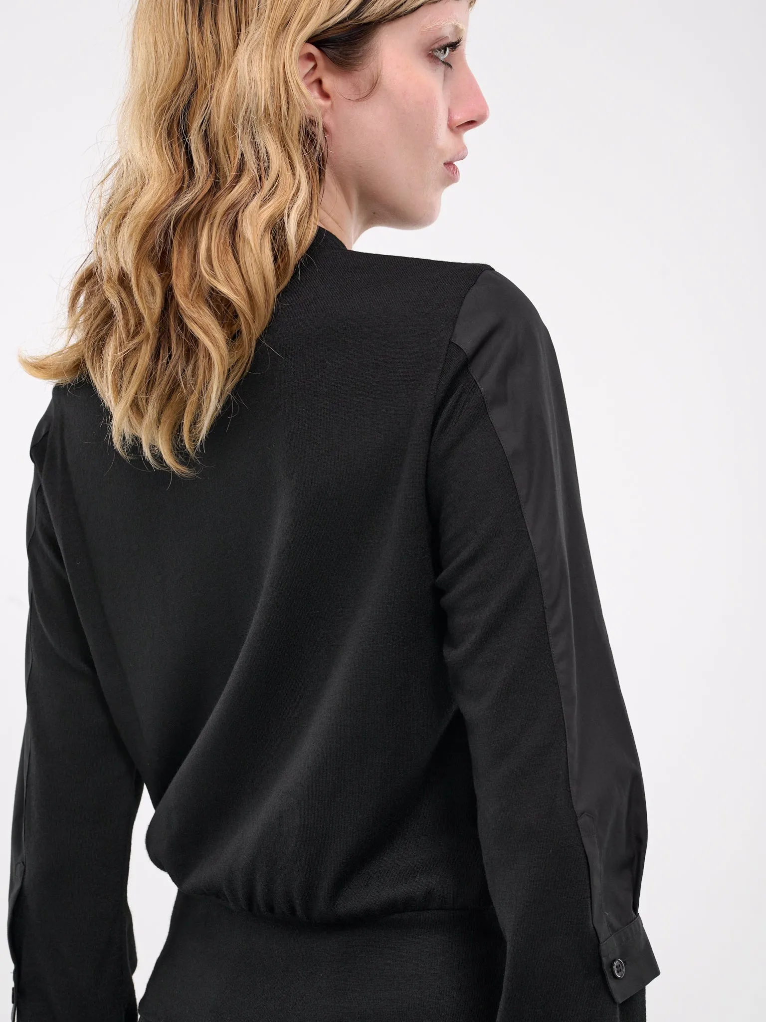Hybrid Shirt Cardigan (3N-B008-051-BLACK) sold by lorenzo product image thumbnail 4