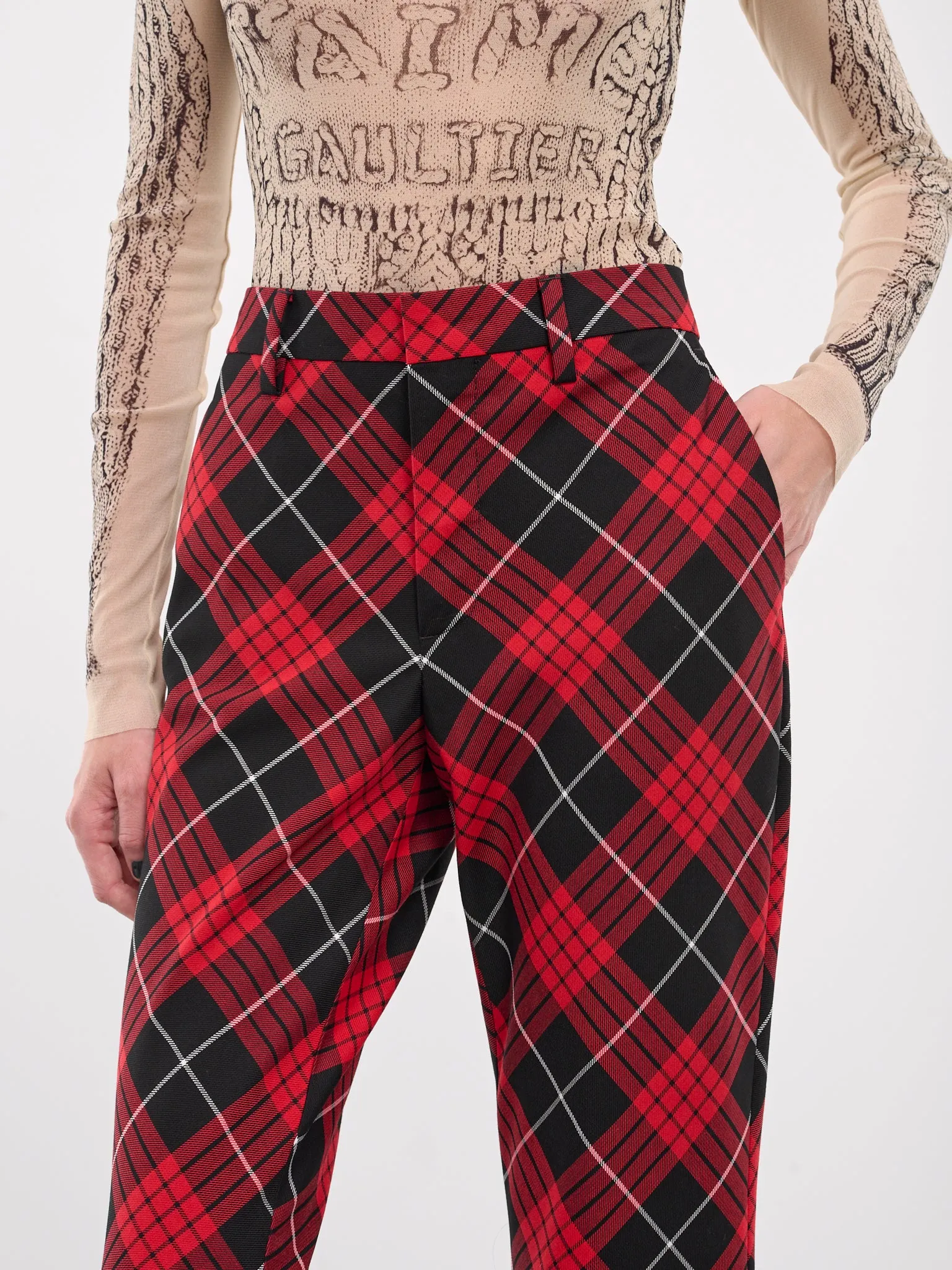 The Tartan Suit Pants (F-PA154-C062-300001-RED-BLK-WH) sold by lorenzo product image thumbnail 4
