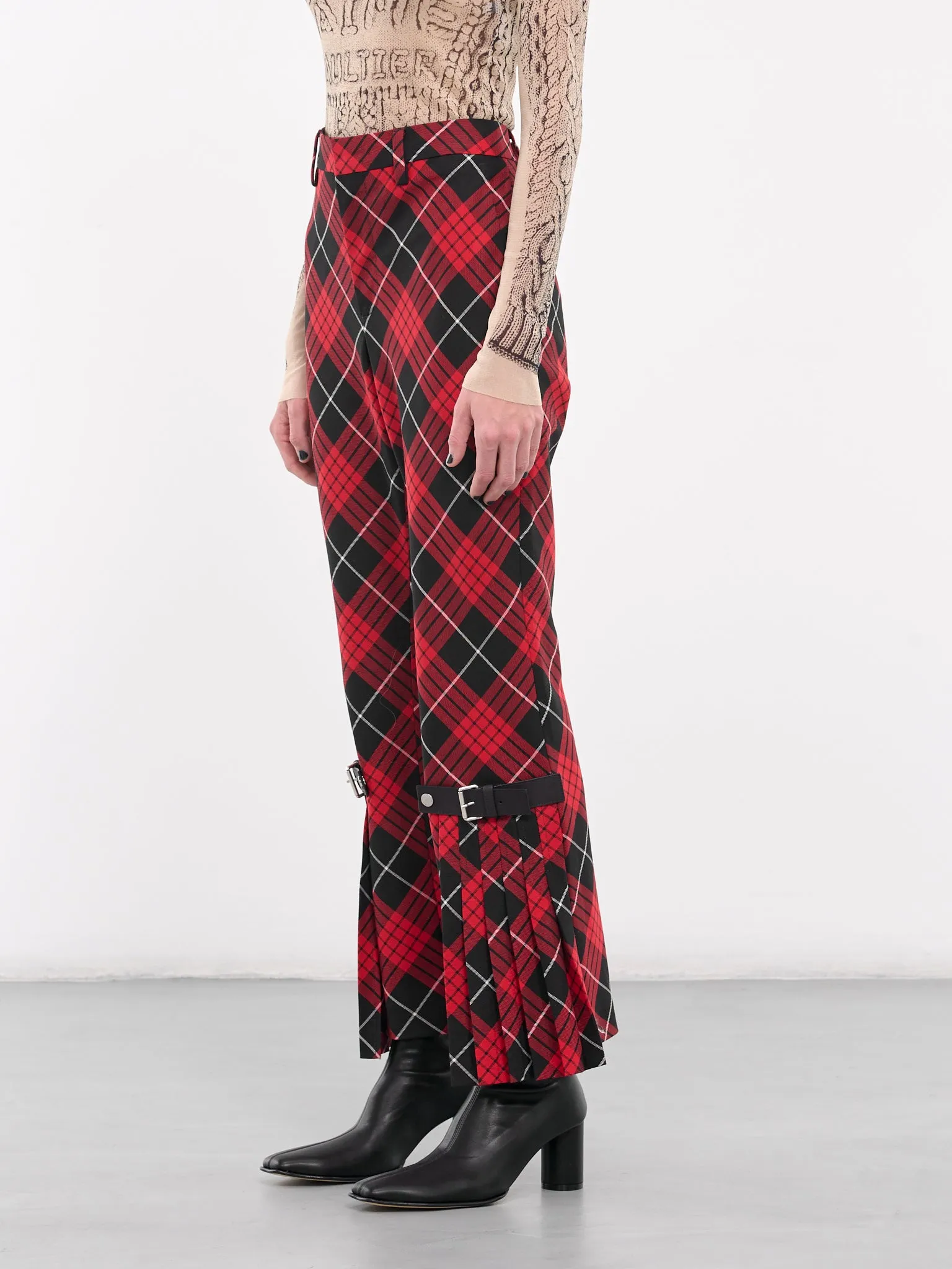 The Tartan Suit Pants (F-PA154-C062-300001-RED-BLK-WH) sold by lorenzo product image thumbnail 2