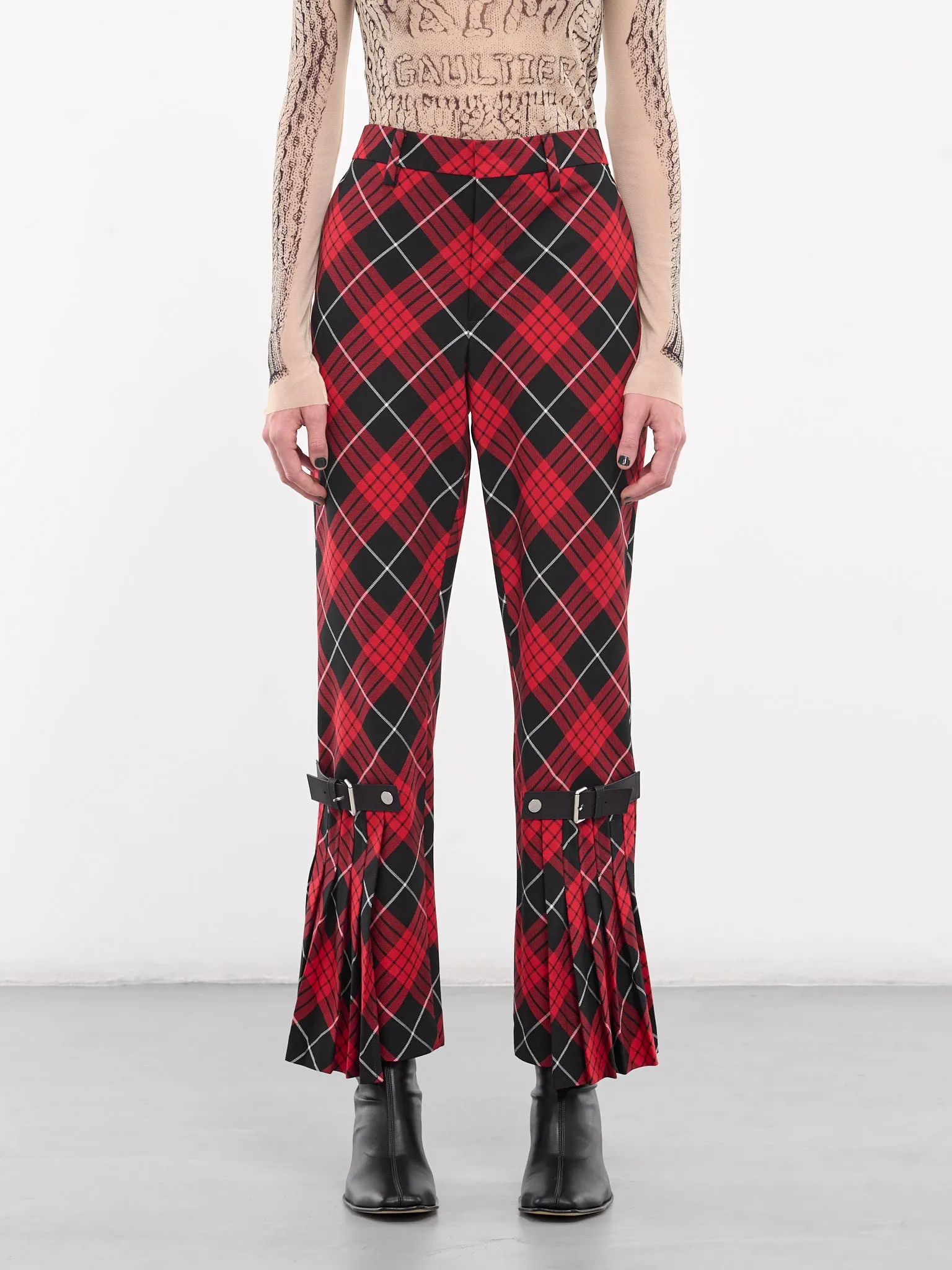 The Tartan Suit Pants (F-PA154-C062-300001-RED-BLK-WH) sold by lorenzo