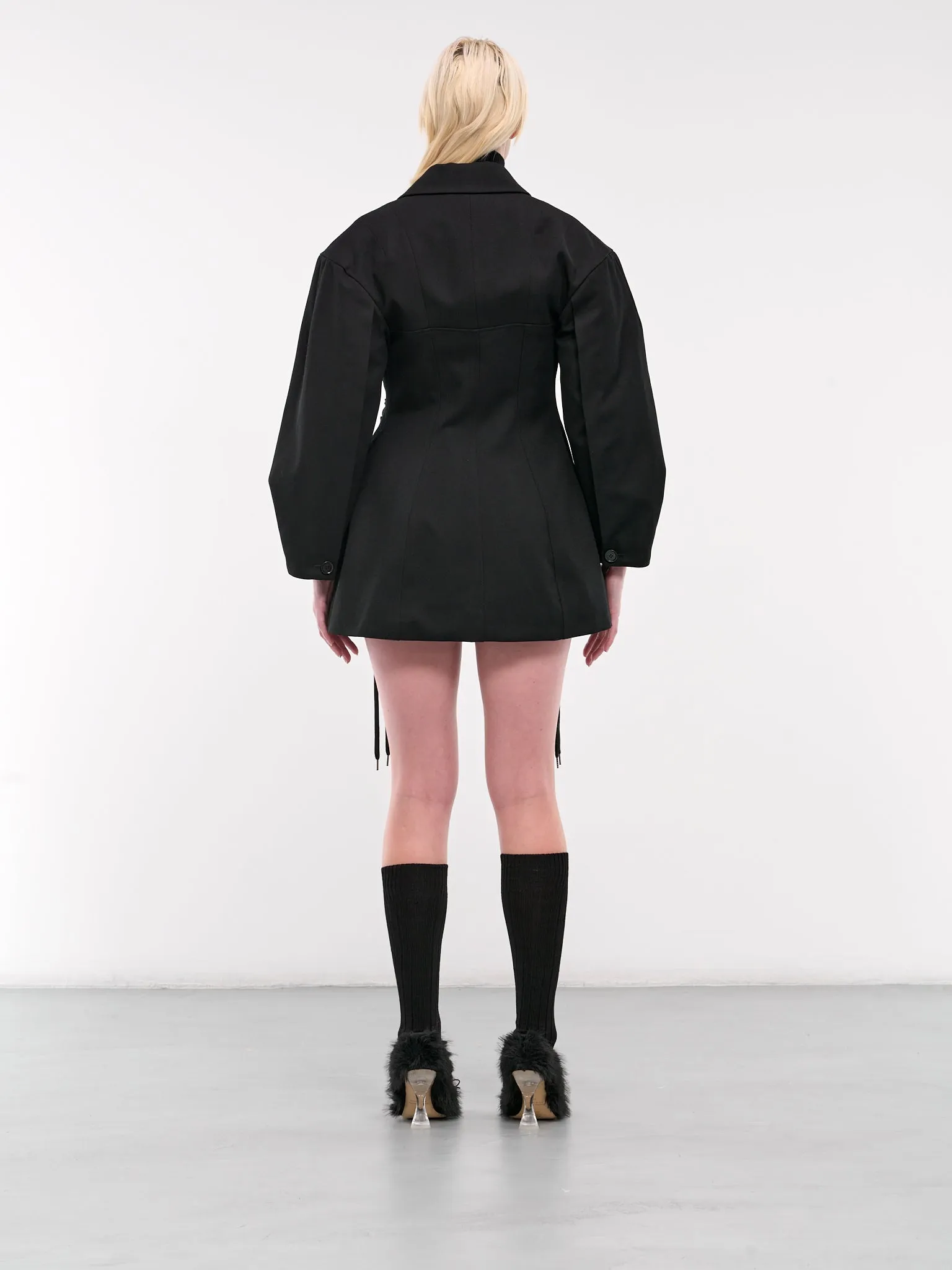 Puff Sculpted Corset Jacket (6109-0297-BLACK) sold by lorenzo product image thumbnail 3