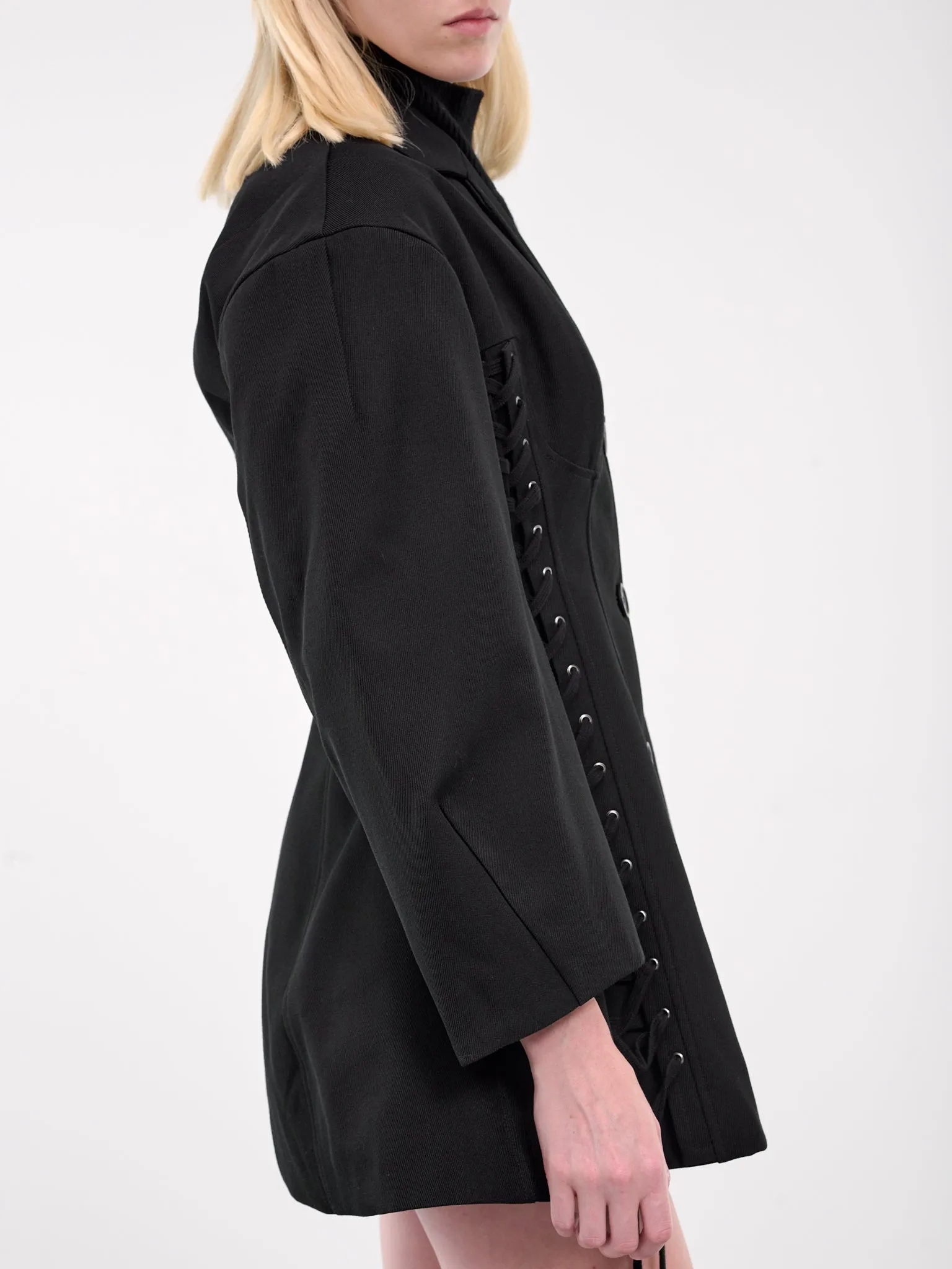 Puff Sculpted Corset Jacket (6109-0297-BLACK) sold by lorenzo product image thumbnail 4