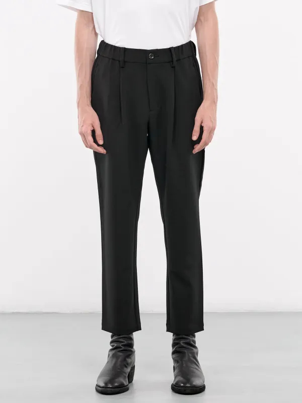 Elasticated Slim Trousers (AP42-047-BLACK) sold by lorenzo