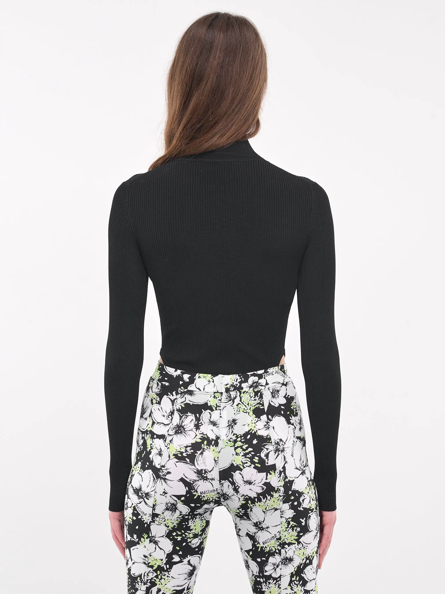 Pearl Cut-Out Bodysuit (A1180-8701-BLACK) sold by lorenzo product image thumbnail 3