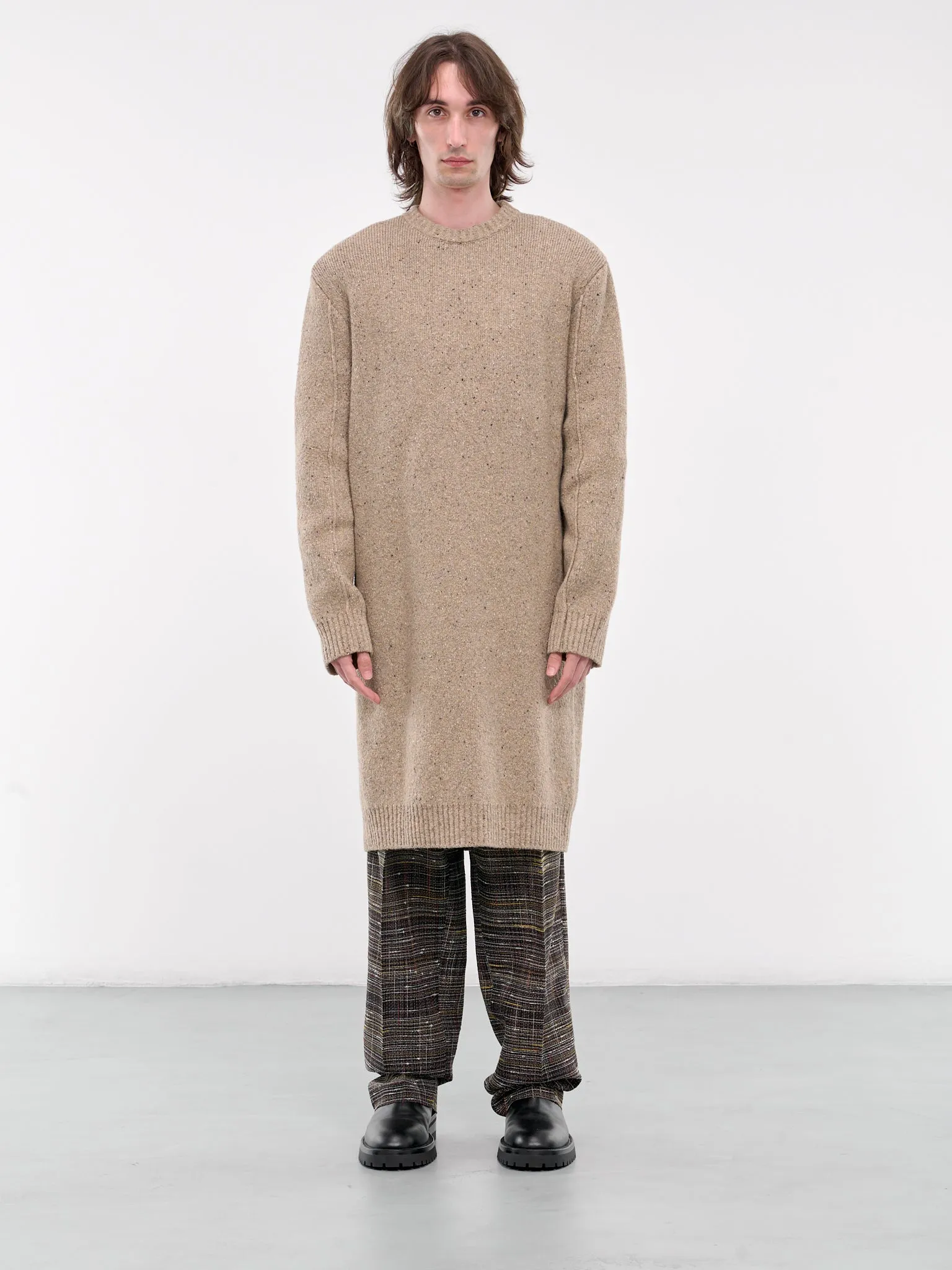 Wool Tailored Dress (801946V4TK0-9742-DESERT-MELANG) sold by lorenzo