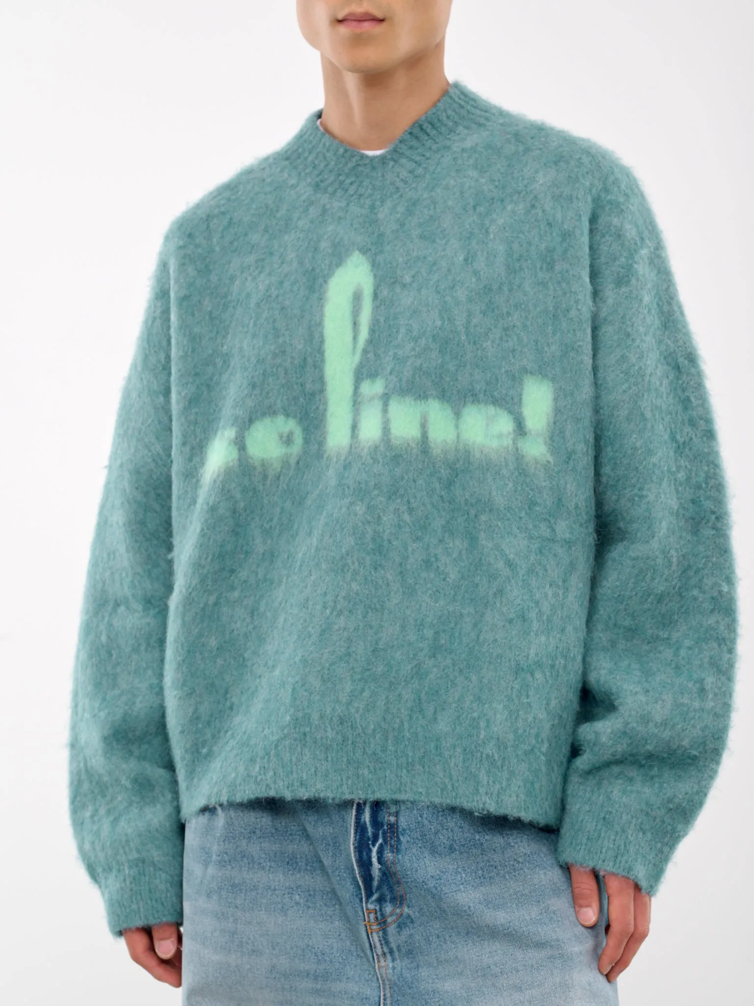 Brush Mohair Jumper (948YA01505-BLUE) sold by lorenzo product image thumbnail 5