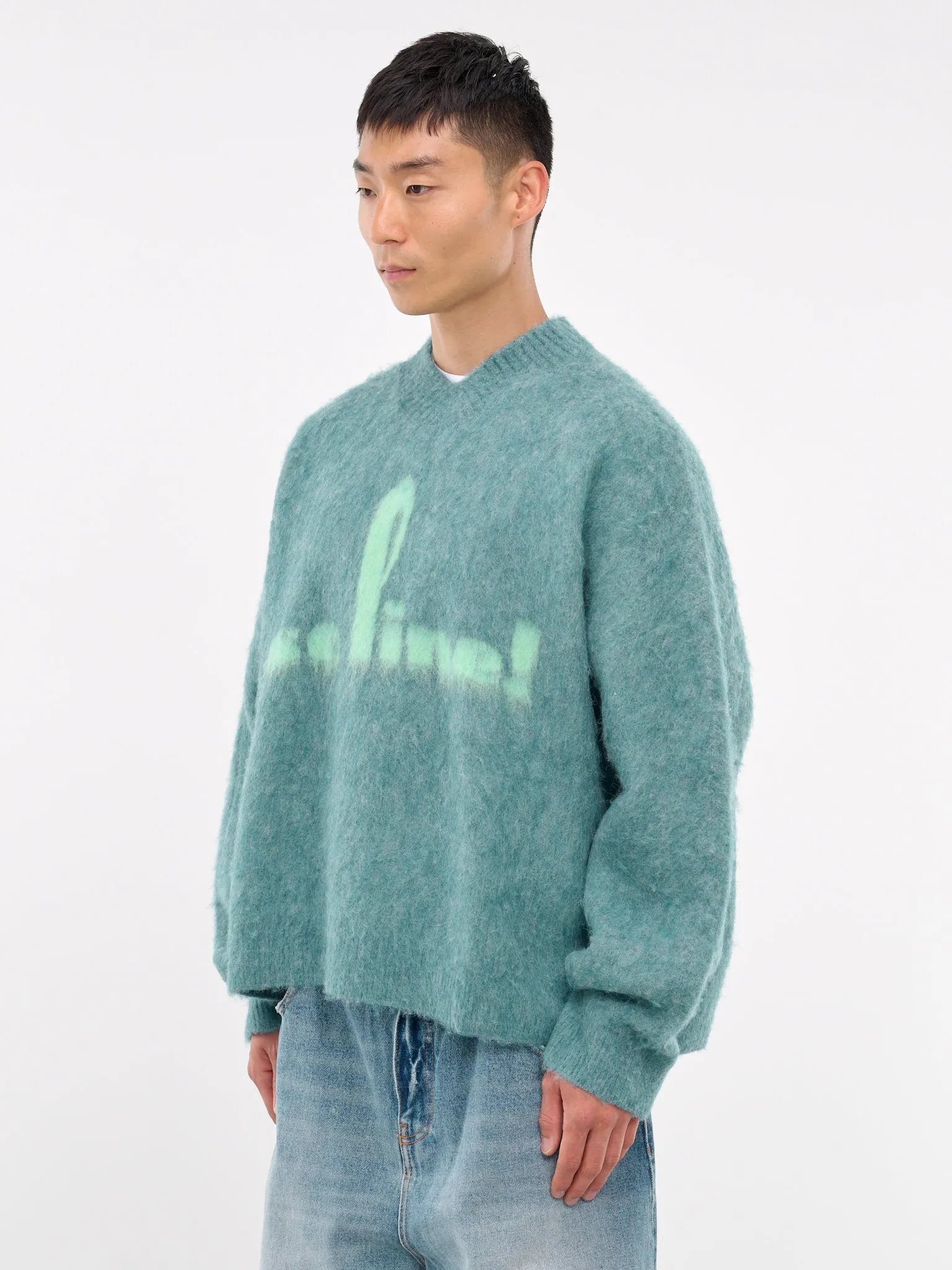 Brush Mohair Jumper (948YA01505-BLUE) sold by lorenzo product image thumbnail 2