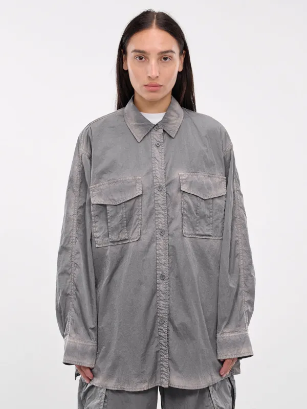Nylon Cargo Shirt (JW4764W04-GREY) sold by lorenzo