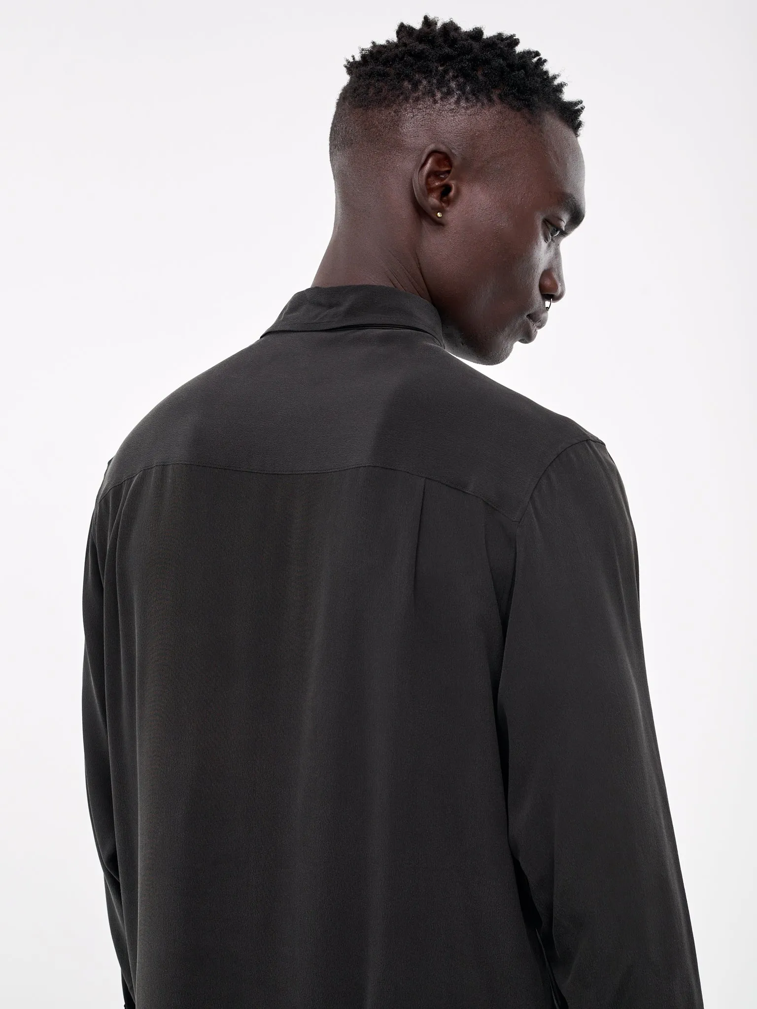 Triple Collar Shirt (H0-B61-424-BLACK) sold by lorenzo product image thumbnail 4