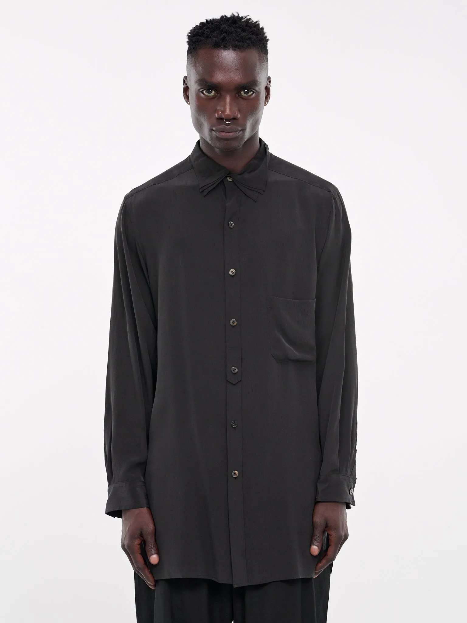 Triple Collar Shirt (H0-B61-424-BLACK) sold by lorenzo
