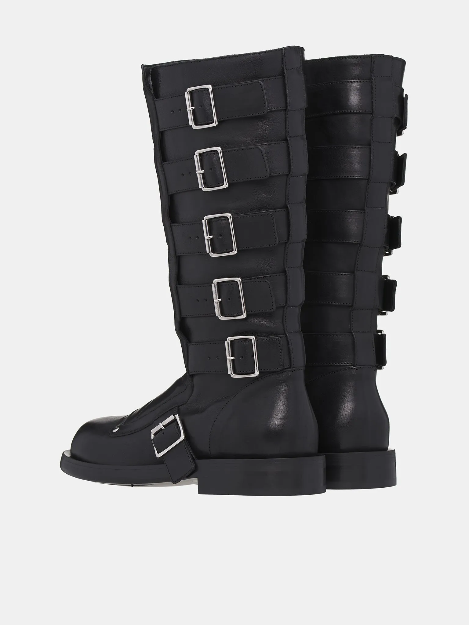 Jace Belted Biker Boots (B0012119-LT141-BLACK) sold by lorenzo product image thumbnail 5