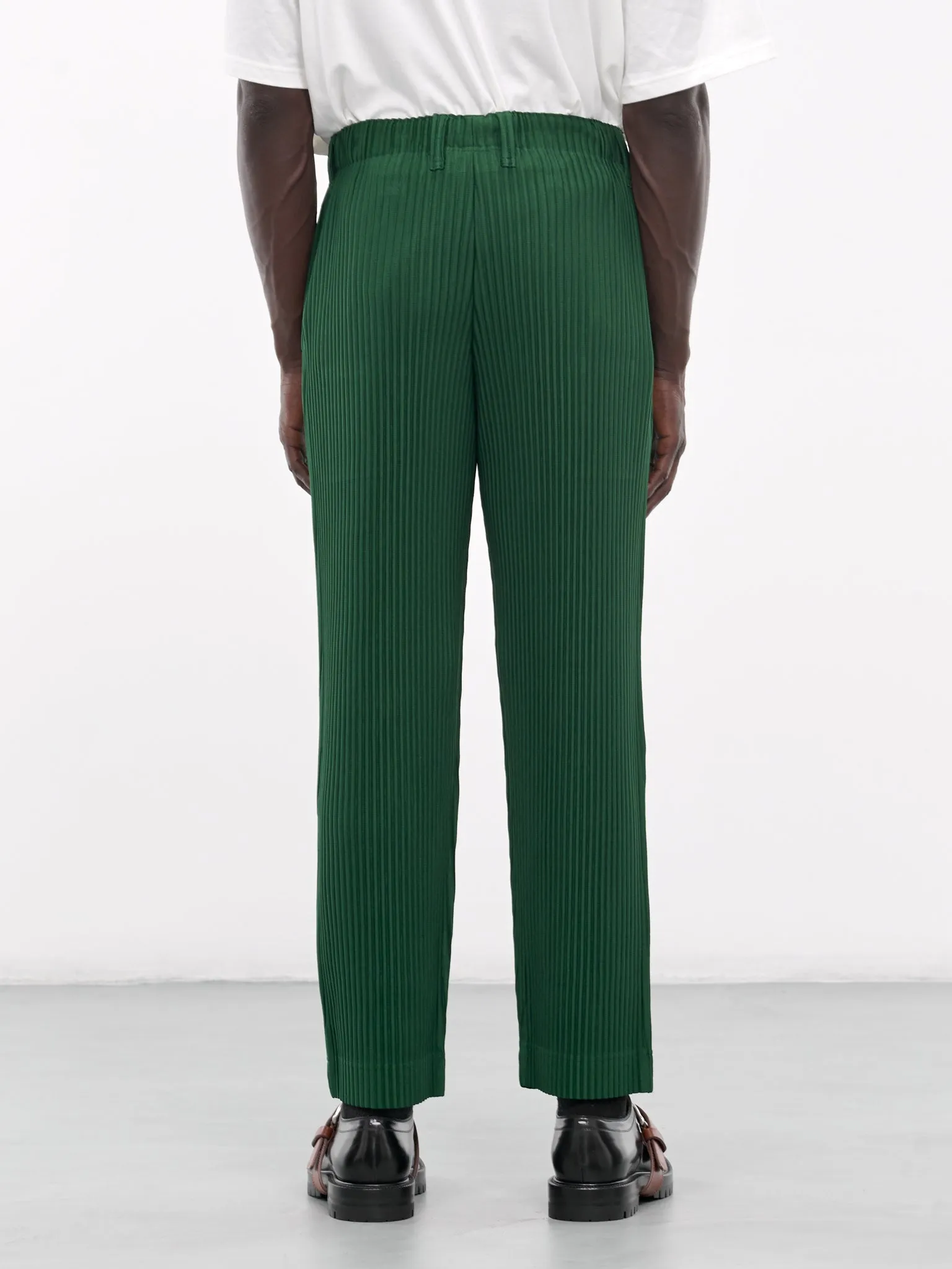 Tailored Pleats 1 Trousers (HP48JF152-64-SEAWEED-GREEN) sold by lorenzo product image thumbnail 3