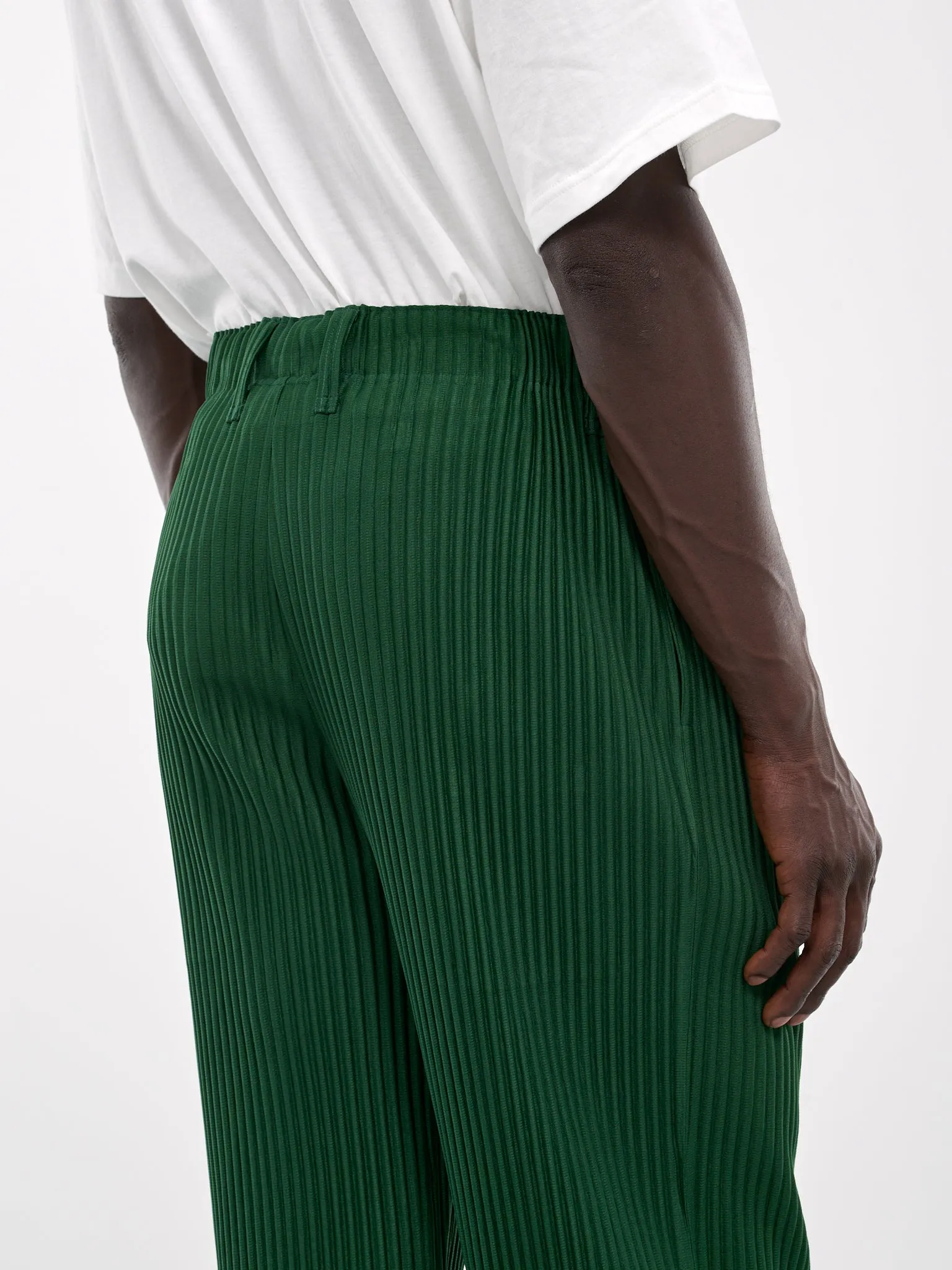 Tailored Pleats 1 Trousers (HP48JF152-64-SEAWEED-GREEN) sold by lorenzo product image thumbnail 5