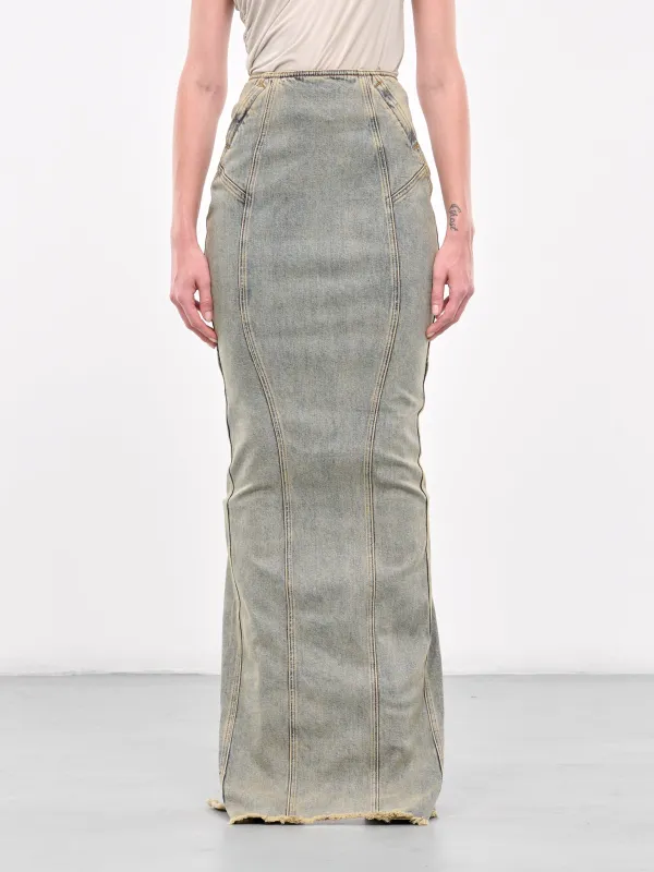 Channel Denim Skirt (ES2572SW-SURFACE-WAVE) sold by lorenzo