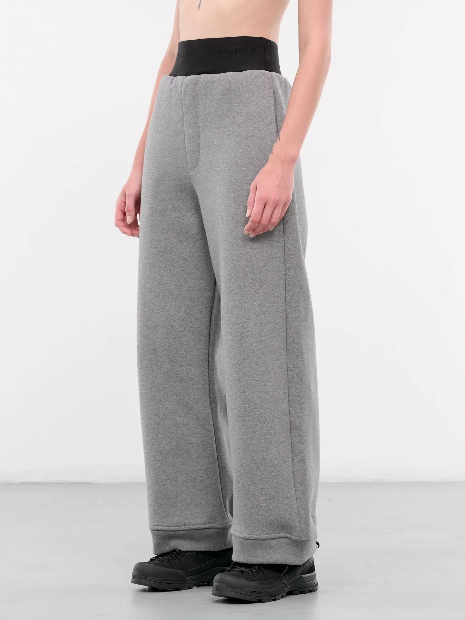Elastic Waistband Sweatpants (S2WJEPA01-GREY-MELANGE) sold by lorenzo product image thumbnail 2