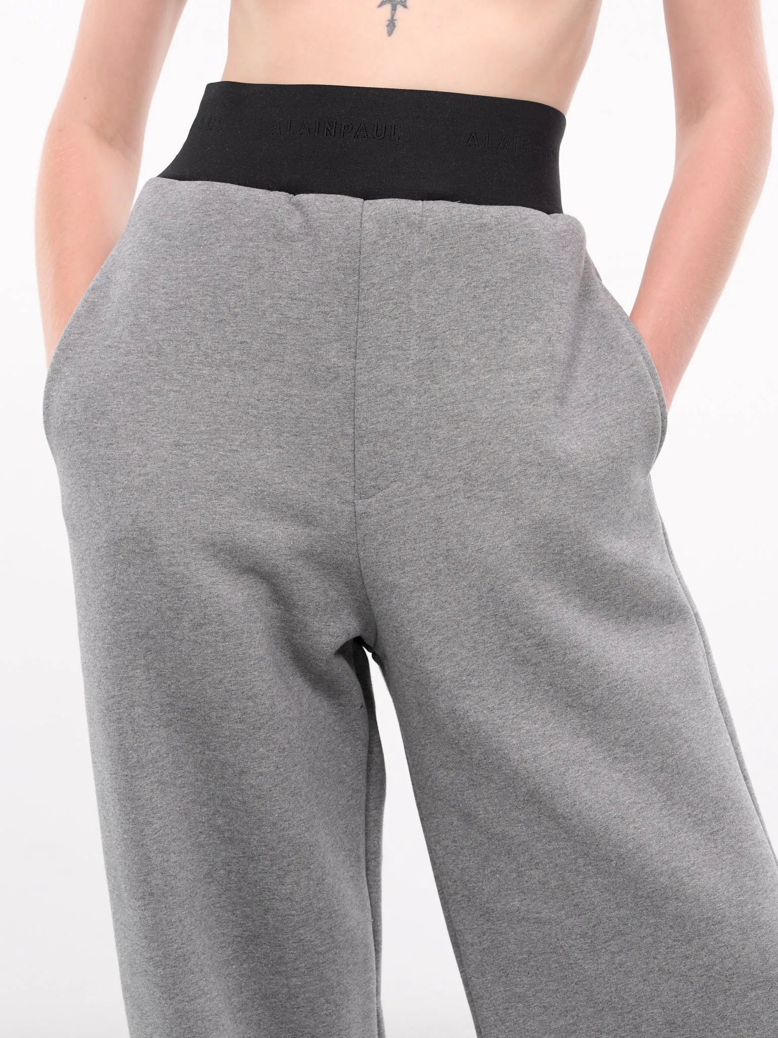 Elastic Waistband Sweatpants (S2WJEPA01-GREY-MELANGE) sold by lorenzo product image thumbnail 5