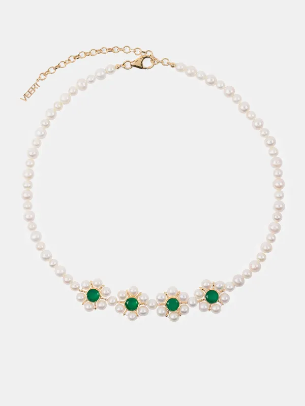 The Four Flower Necklace (JLG0021-YG-YELLOW-GOLD) sold by lorenzo