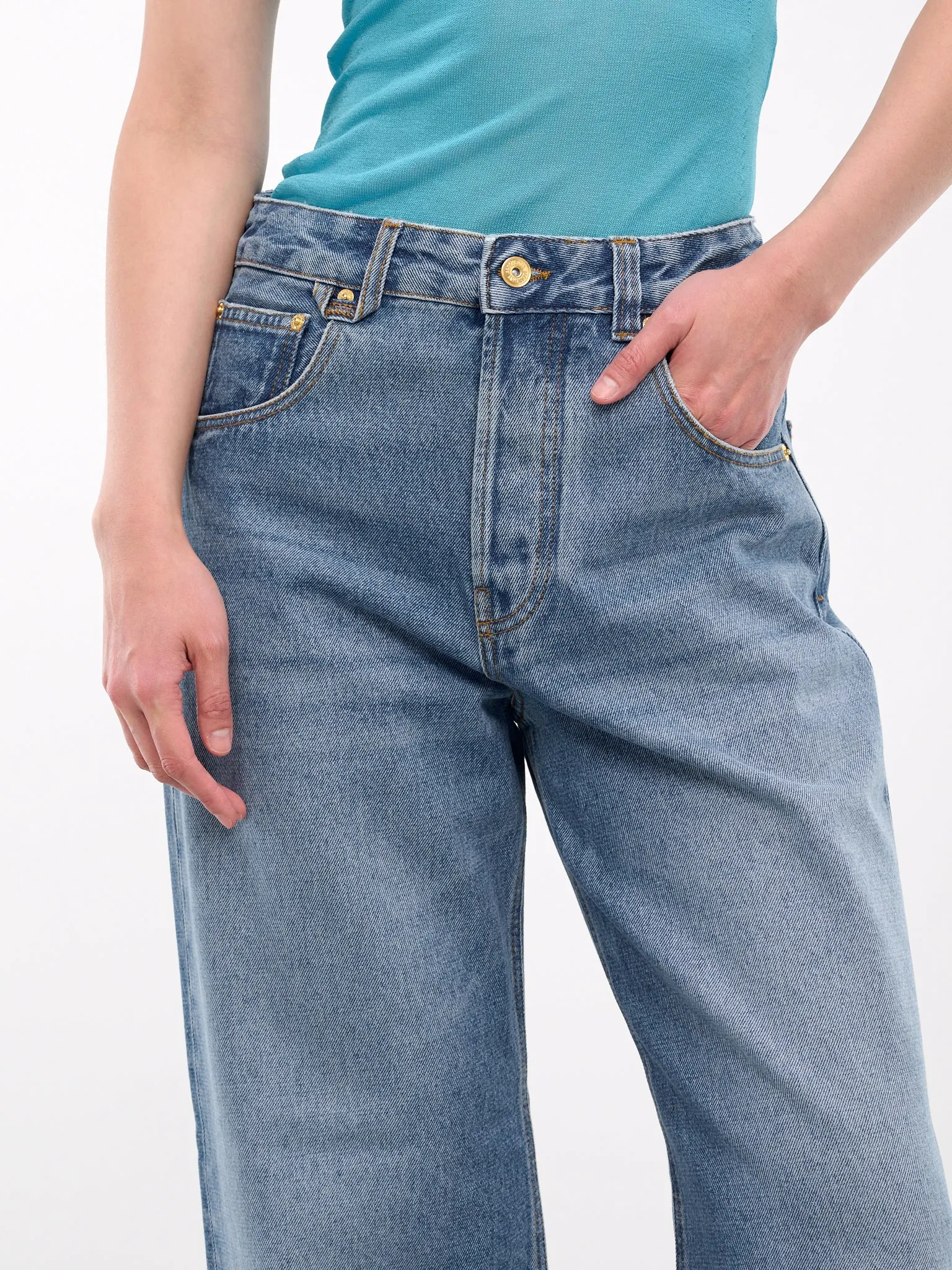 Le De-Nîmes Large (241DE038-1513-BLUE-TABACCO) sold by lorenzo product image thumbnail 5