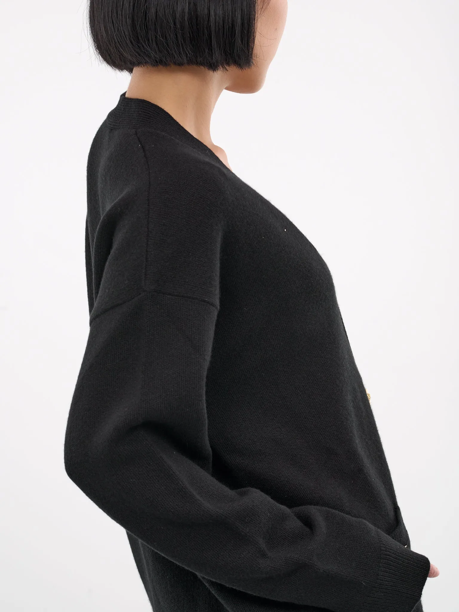 Wool-Cashmere Cardigan (1014091-1A11287-1B000-BLACK) sold by lorenzo product image thumbnail 4