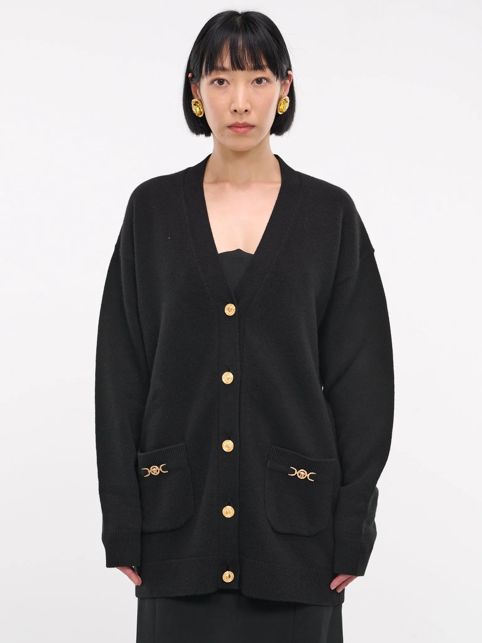 Wool-Cashmere Cardigan (1014091-1A11287-1B000-BLACK) sold by lorenzo