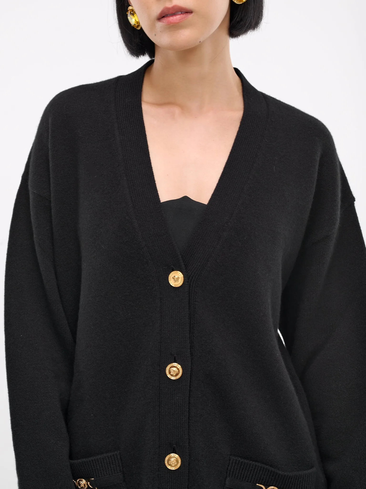 Wool-Cashmere Cardigan (1014091-1A11287-1B000-BLACK) sold by lorenzo product image thumbnail 5