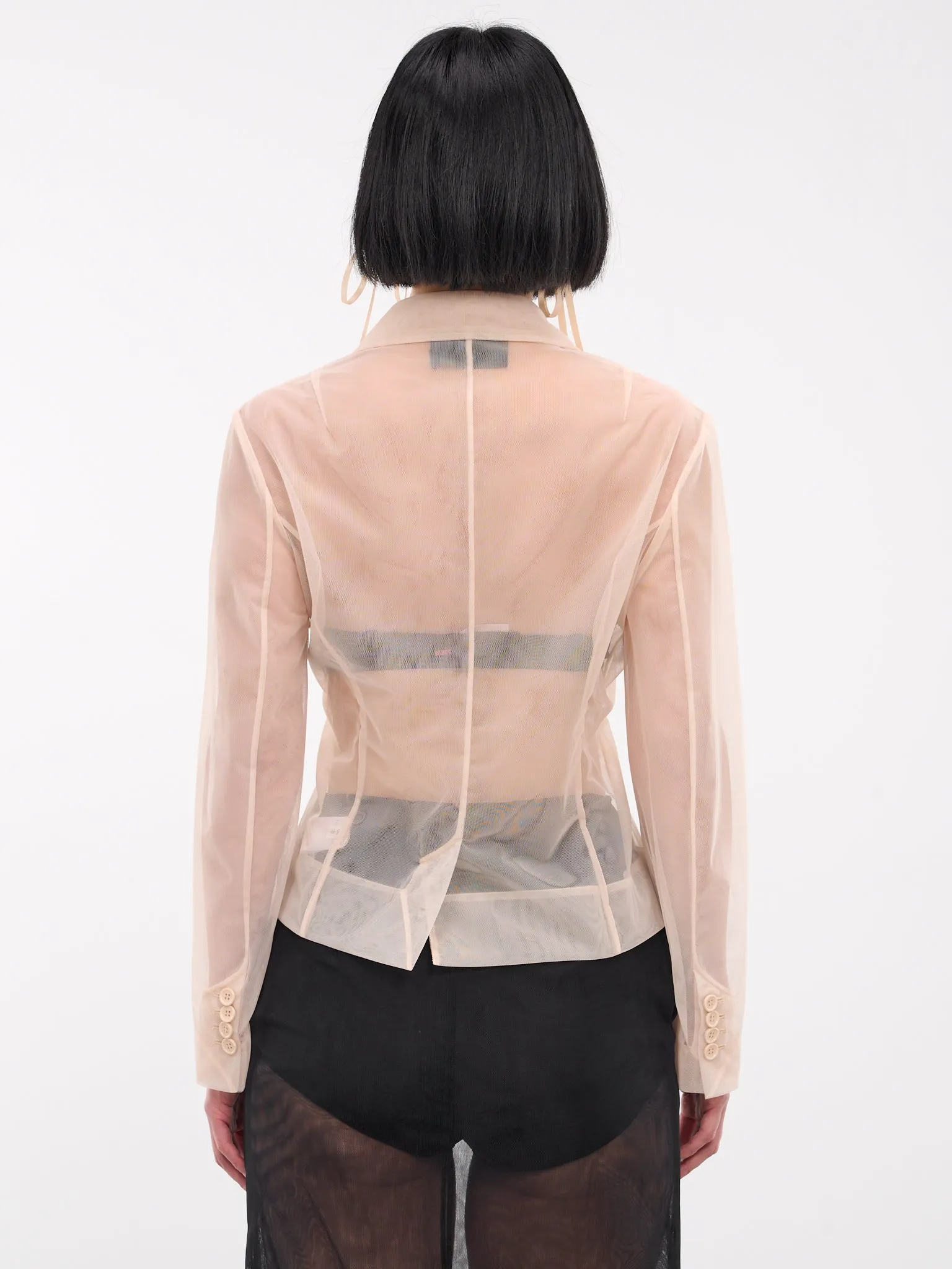 Sheer Tulle Jacket (6097B-0069-NUDE-CLEAR) sold by lorenzo product image thumbnail 3
