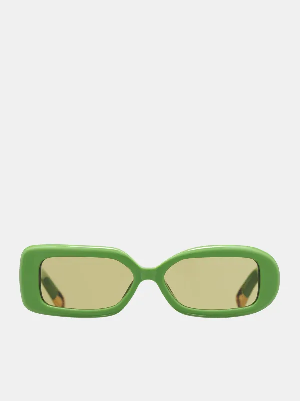 Rond Rectangular Sunglasses (JAC11C3SUN-GREEN-YELLOW-GOLD-K) sold by lorenzo