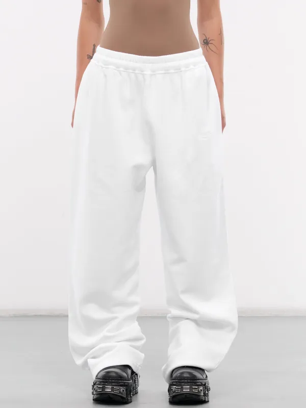 Logo Embroidered Sweatpants (VL22SP100W-WHITE) sold by lorenzo
