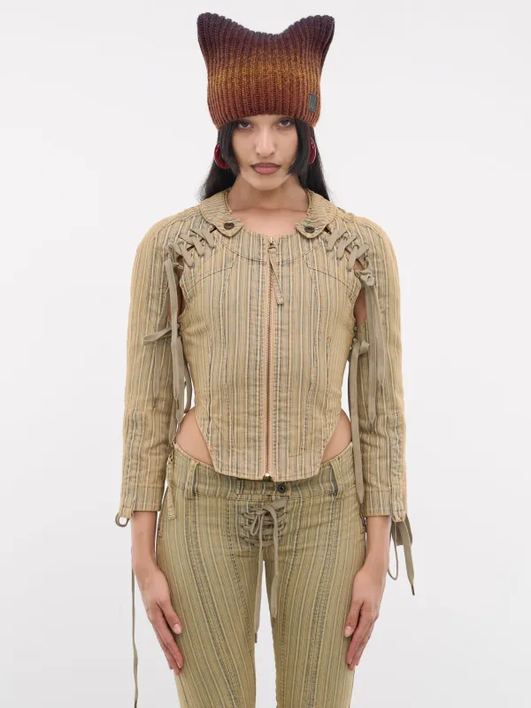 GFRC Jacket (GFRCJ0TANST-TAN-STRIPE) made by KNWLS