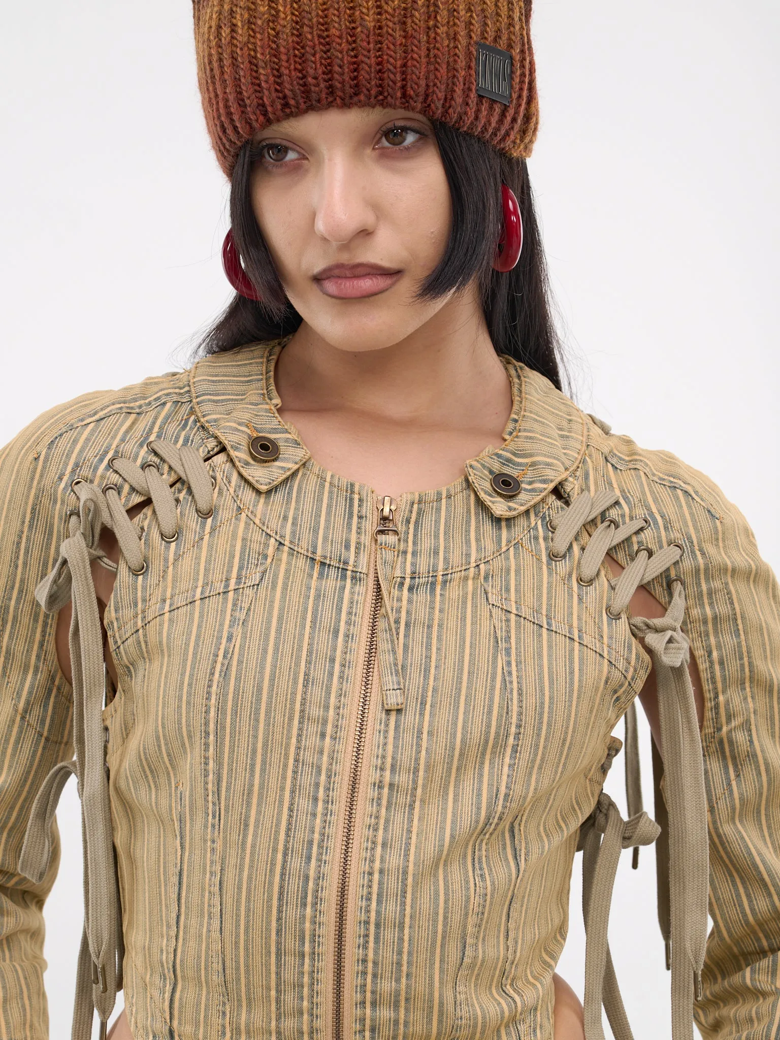 GFRC Jacket (GFRCJ0TANST-TAN-STRIPE) sold by lorenzo product image thumbnail 4