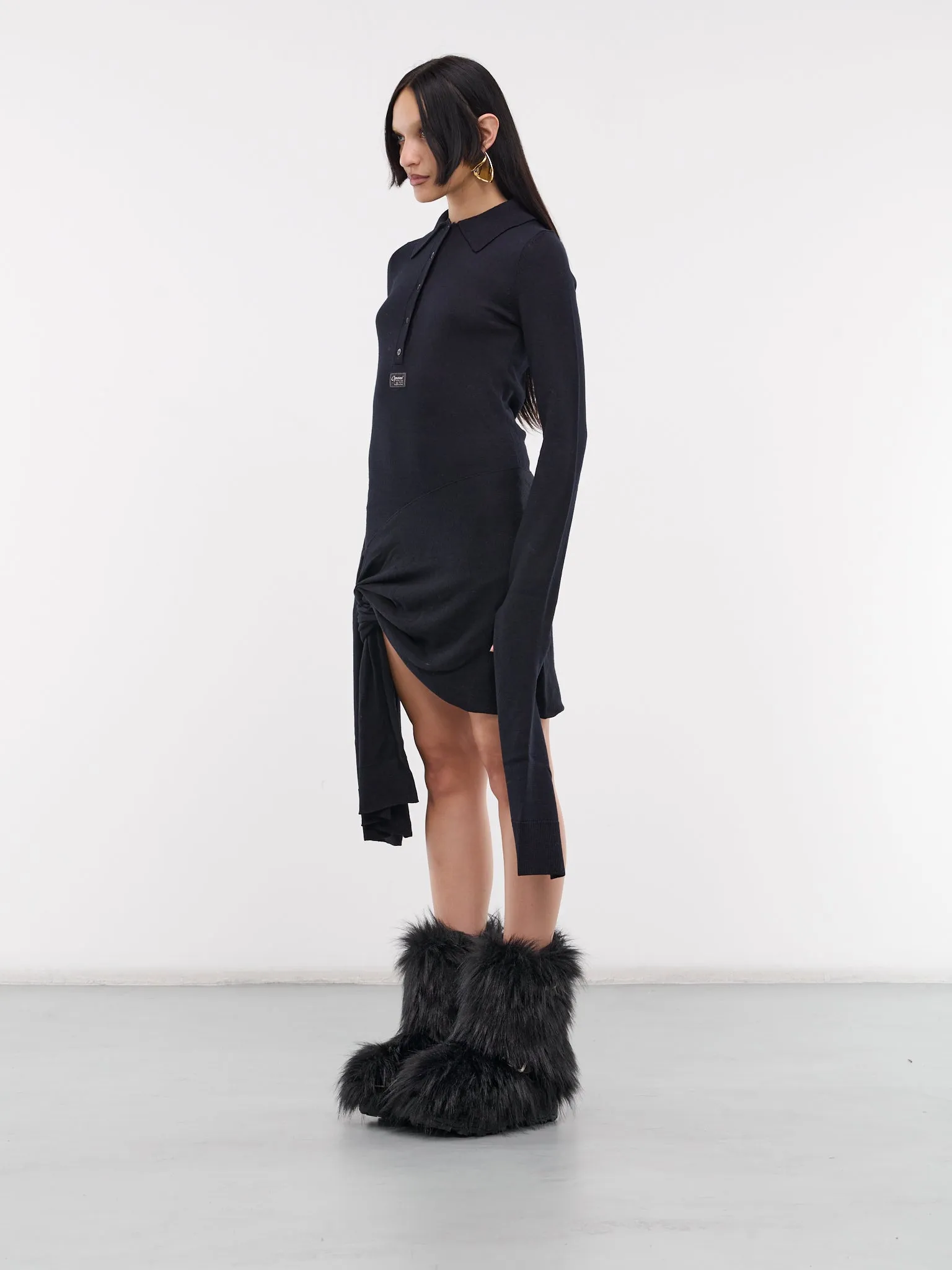 Knotted Sleeved Dress (COPML112Y1001-BLUE) sold by lorenzo product image thumbnail 2