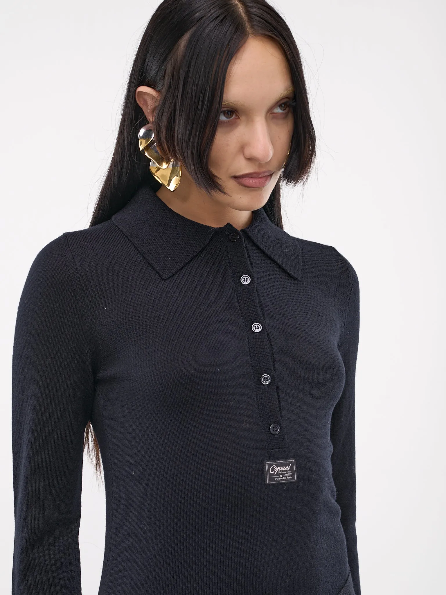 Knotted Sleeved Dress (COPML112Y1001-BLUE) sold by lorenzo product image thumbnail 4