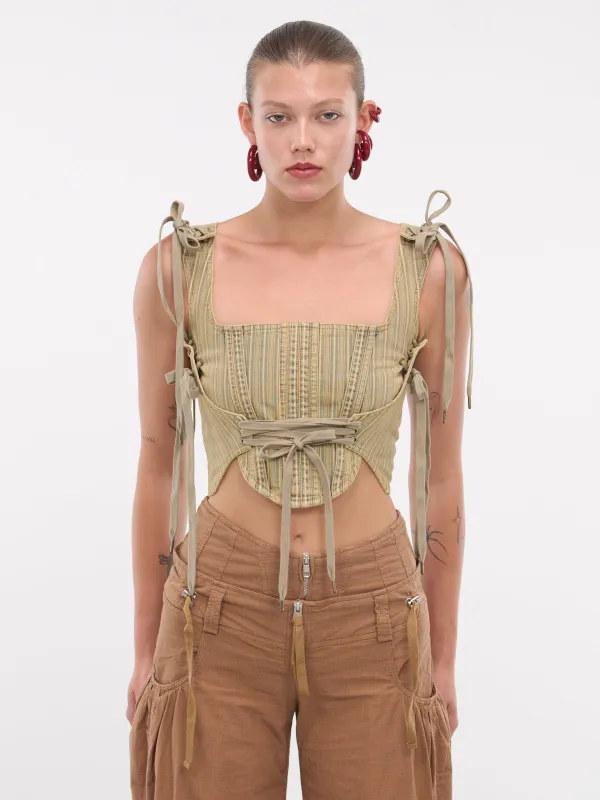 GFRC Corset (GFRCC0TANST-TAN-STRIPE) made by KNWLS