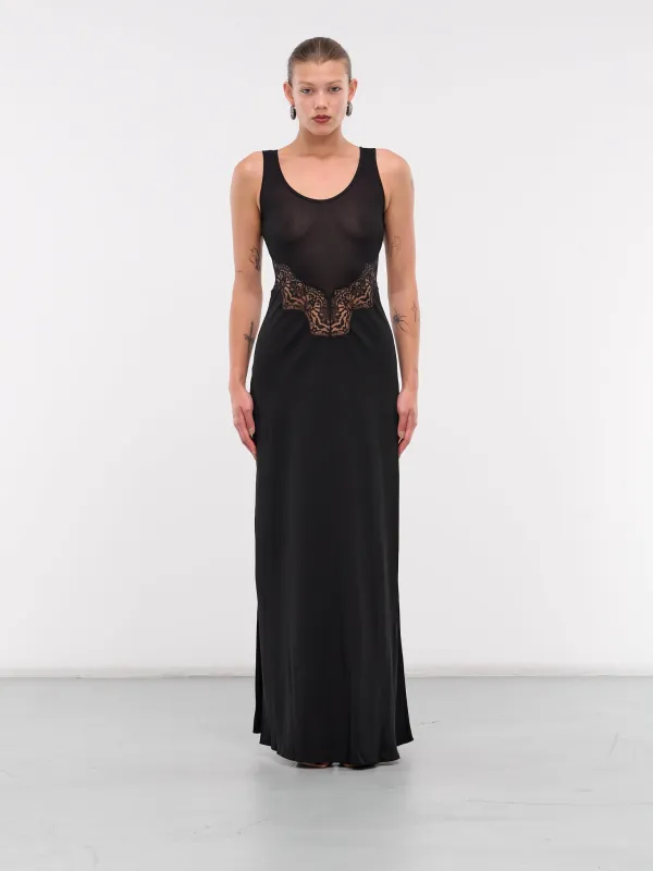 Verna Lace Tank Dress (24023263-BLACK) sold by lorenzo