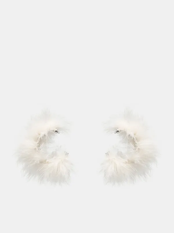 Feather Earrings (A42-2W271A-IVORY) made by Blumarine