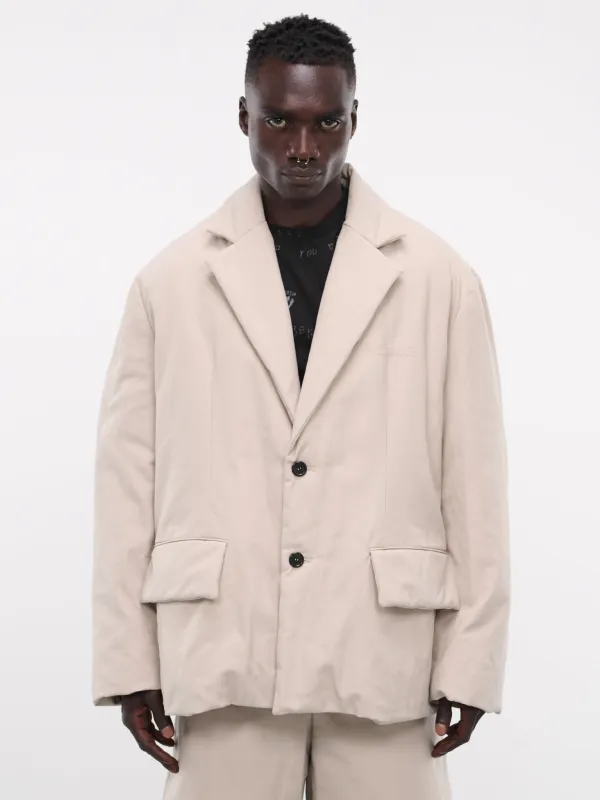 Padded Oversized Blazer (JK2-24-072-M-BG-BEIGE) sold by lorenzo